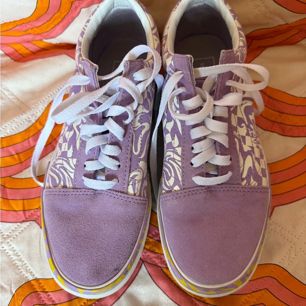 Purple Patterned Women's Sneakers